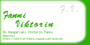 fanni viktorin business card